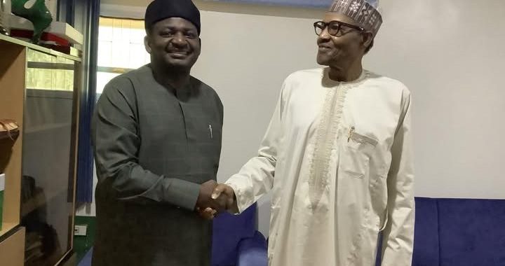 President Buhari with Mr. Femi Adesina
