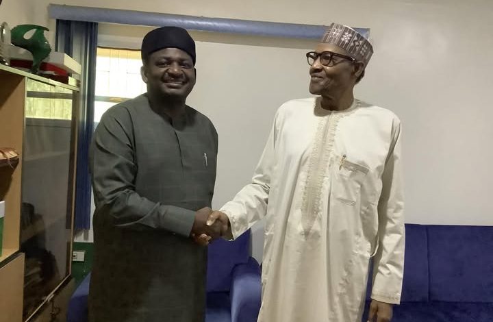 President Buhari with Mr. Femi Adesina